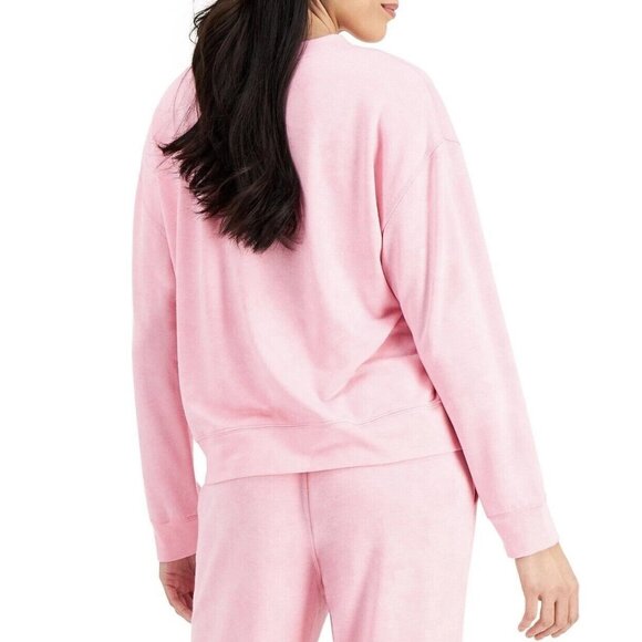 Jenni Women's Soft Long Sleeve Lounge Pajama Top, Pink Subtle Tie Dye, XS - Picture 2 of 2